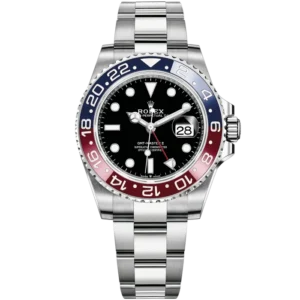 GMT-Master II 40mm Oyster Bracelet Oystersteel with Black Dial Blue & Red 24-Hour Rotatable Bezel
