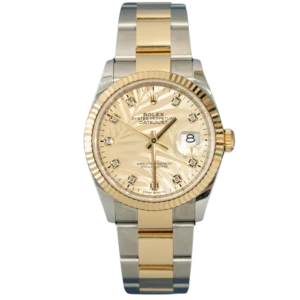 Rolex Datejust Ref. 126233 36mm Two Tone SS/YG on oyster Palm Motif