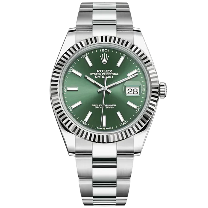 Rolex Datejust Ref. 126234 36MM Mint Green Dial on Oyster/Fluted Bezel
