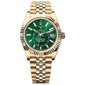 Rolex SkyDweller 336938 42mm Yellow Gold Jubilee Green Dial