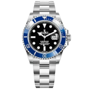 Submariner Date 41mm Oyster Bracelet and 18 CT white Gold with Black Dial Cerachrom Unidirectional Rotatable Bezel