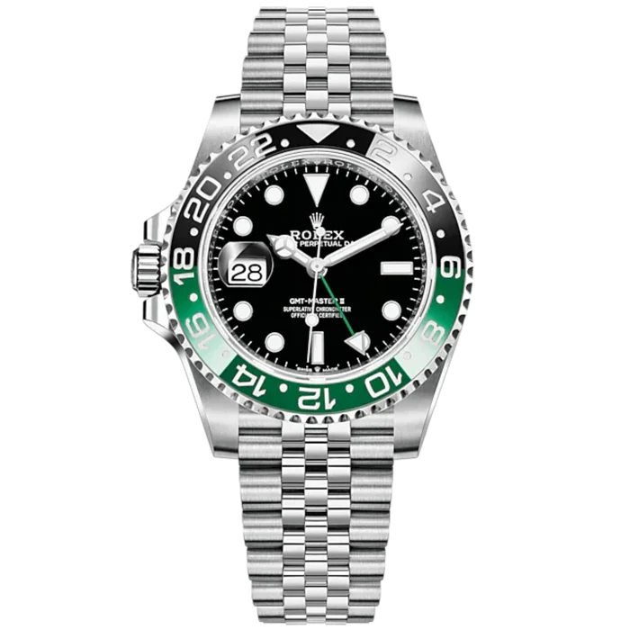 GMT-Master II 40mm Jubilee Bracelet Oystersteel with Black Dial Black & Green 24-Hour Rotatable Bezel