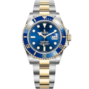 Submariner Date 41mm Oyster Bracelet Oystersteel and Yellow Gold with Royal Blue Dial Blue Cerachrom Unidirectional Rotatable Bezel