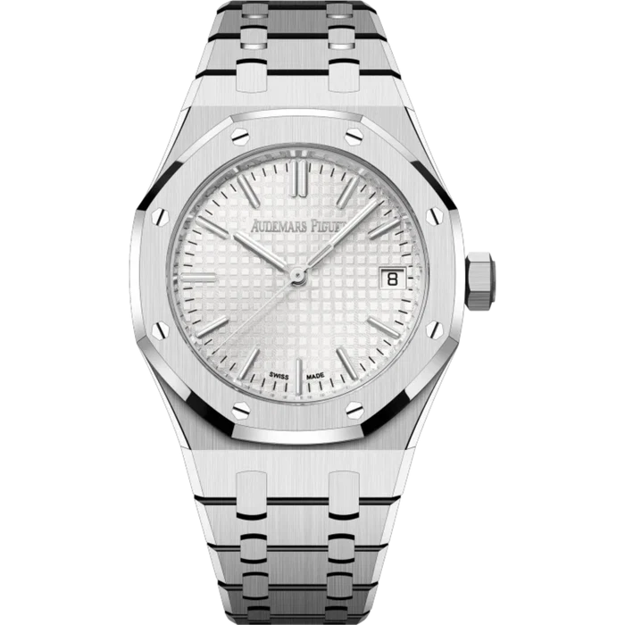 Royal Oak Selfwinding 50th Anniversary 37MM Stainless Steel Bracelet Silver-Toned Dial With Grande Tapisserie Pattern Stainless Steel Case