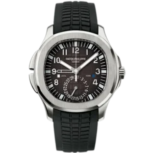 5164A-001 Aquanaut 40.8mm Black Polymer Tropical Strap Black Embossed Dial Steel Bezel