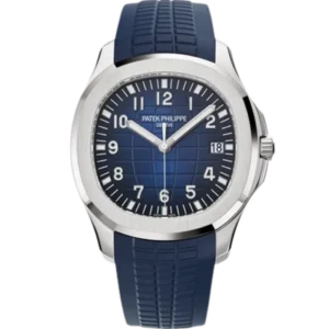 5168G-001 Aquanaut 42.2mm Midnight Blue Tropical Strap Blue-Black Gradated Embossed Dial White Gold Bezel