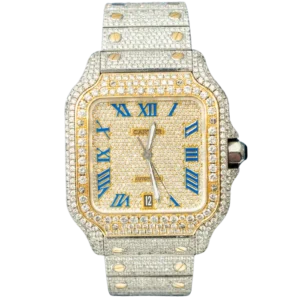 Cartier W2SA0009 Cartier Santos Bussdown (Dial Too) Size LARGE Two-Tone
