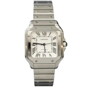 Cartier WSSA0029 White Dial Mid Size Santos